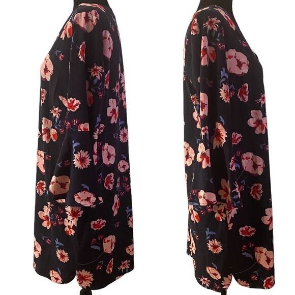 Mudpie‎ Navy Blue Floral Midi Dress - Picture 3 of 11